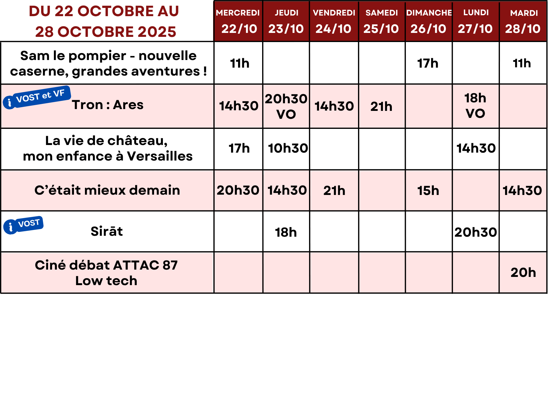 22 oct – 28 oct 2025