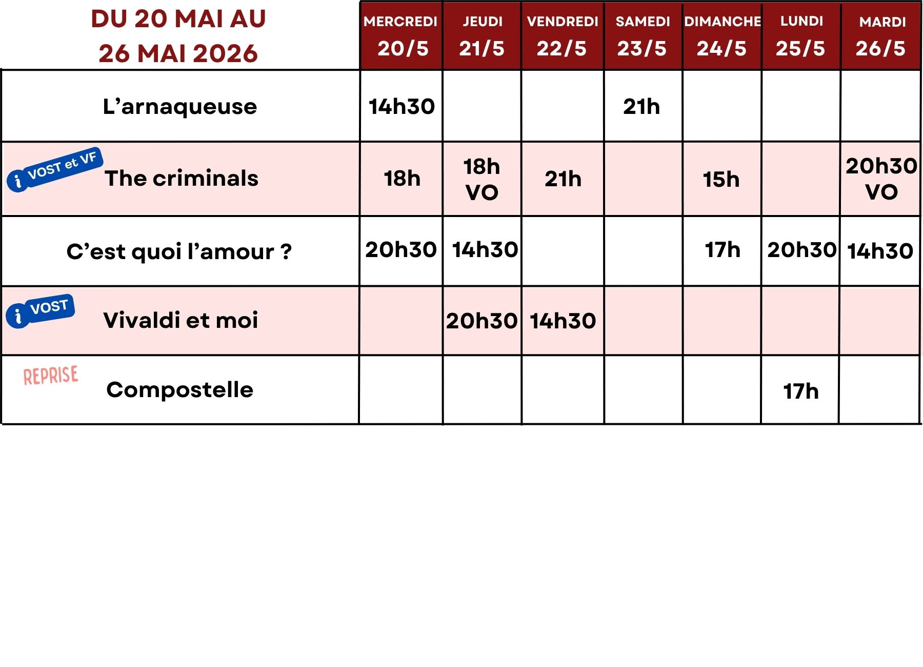 20 mai – 26 mai 2026