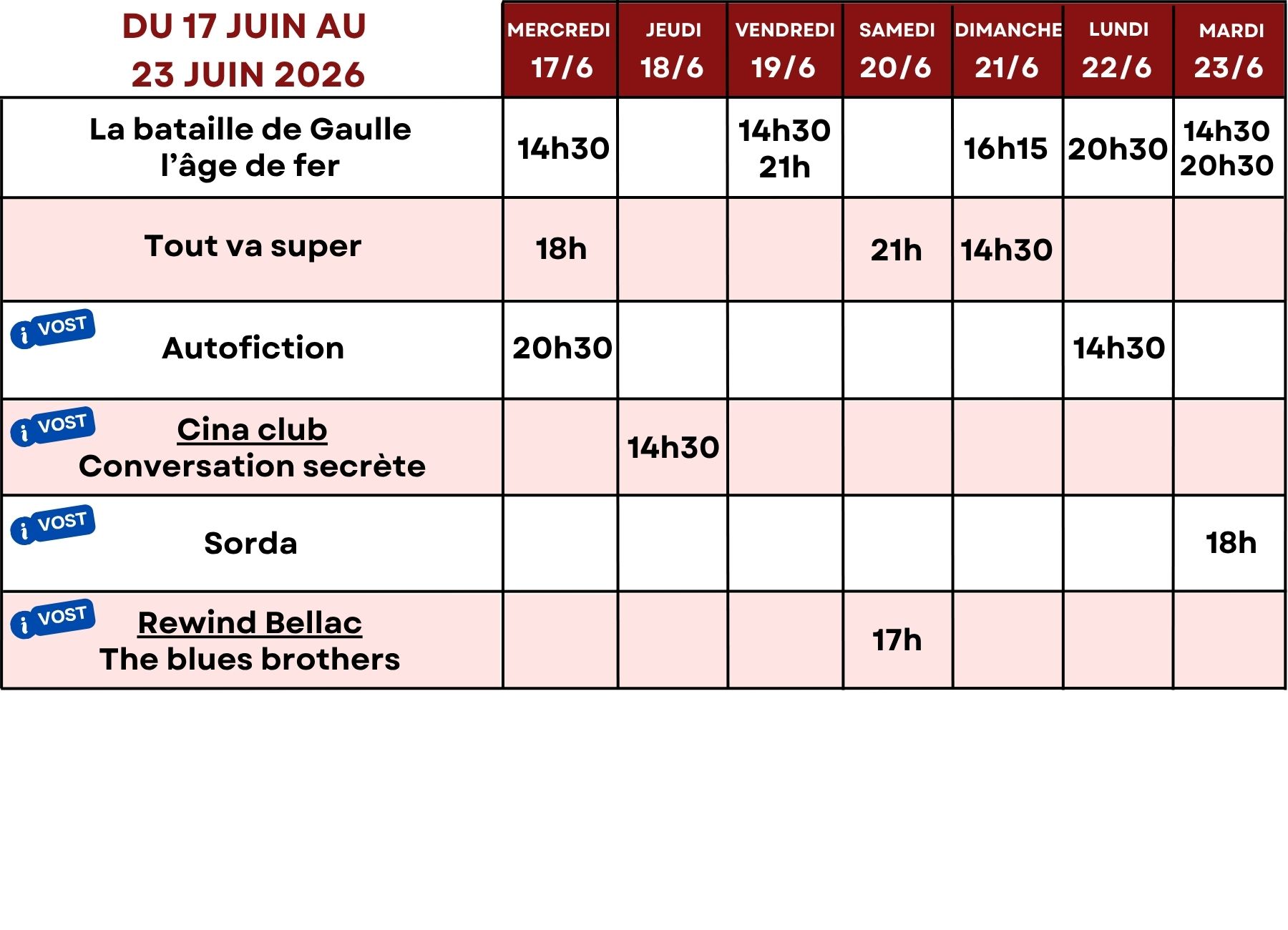 17 juin-23 juin