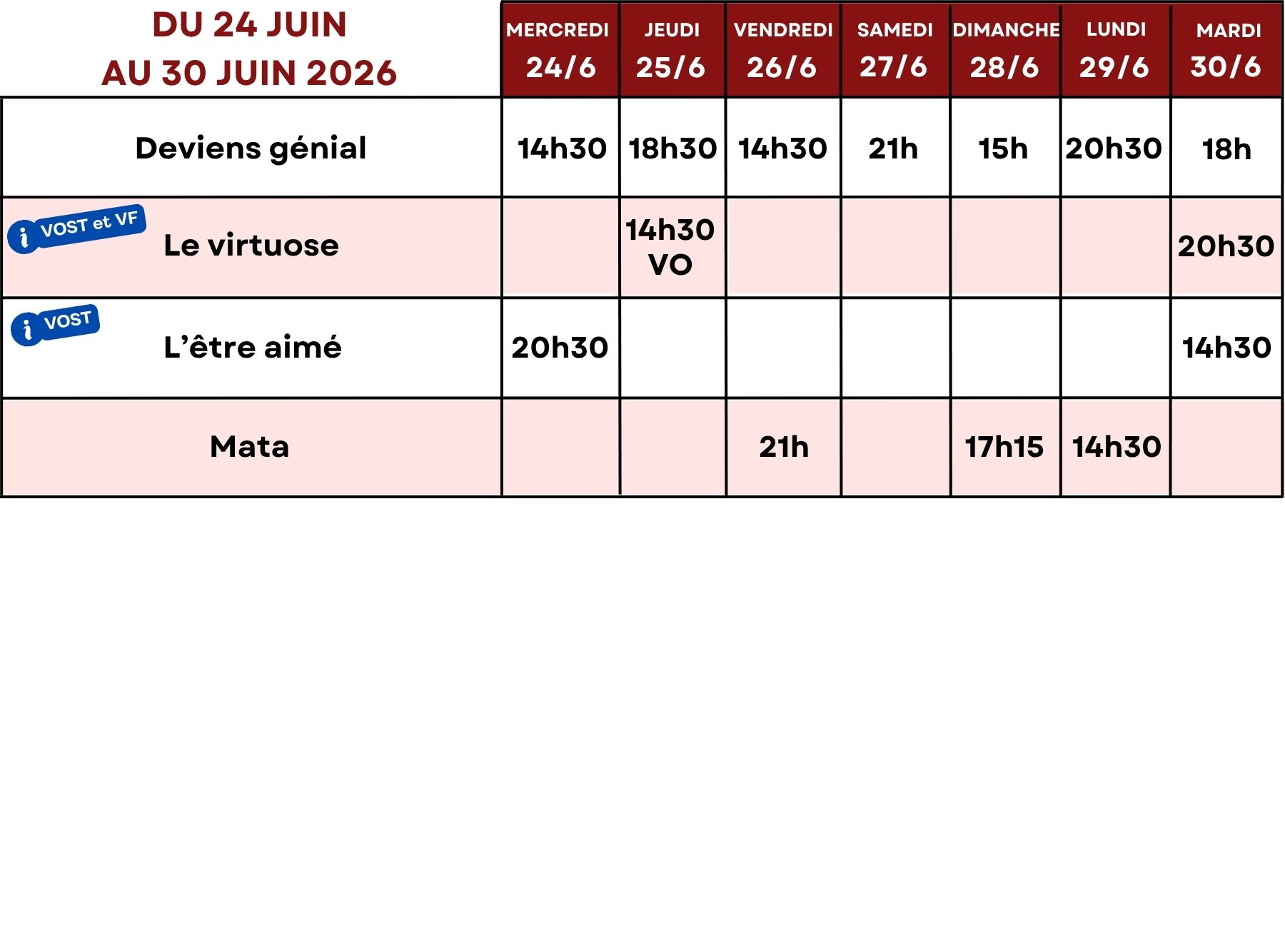 24 juin-30 juin